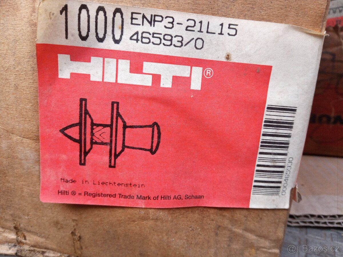 Hilti DX 350,dx 650.Prachové patrony a hřeby - 3