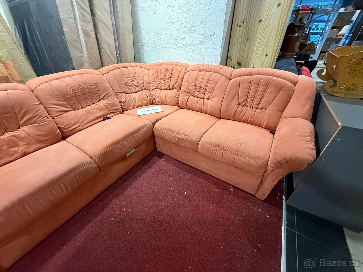 Rozkládací rohová sedačka s úl. prostorem - 3