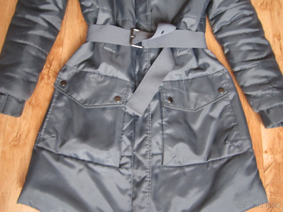 Zimní kabát nebo dlouhá bunda, L/40, středně šedá - 3