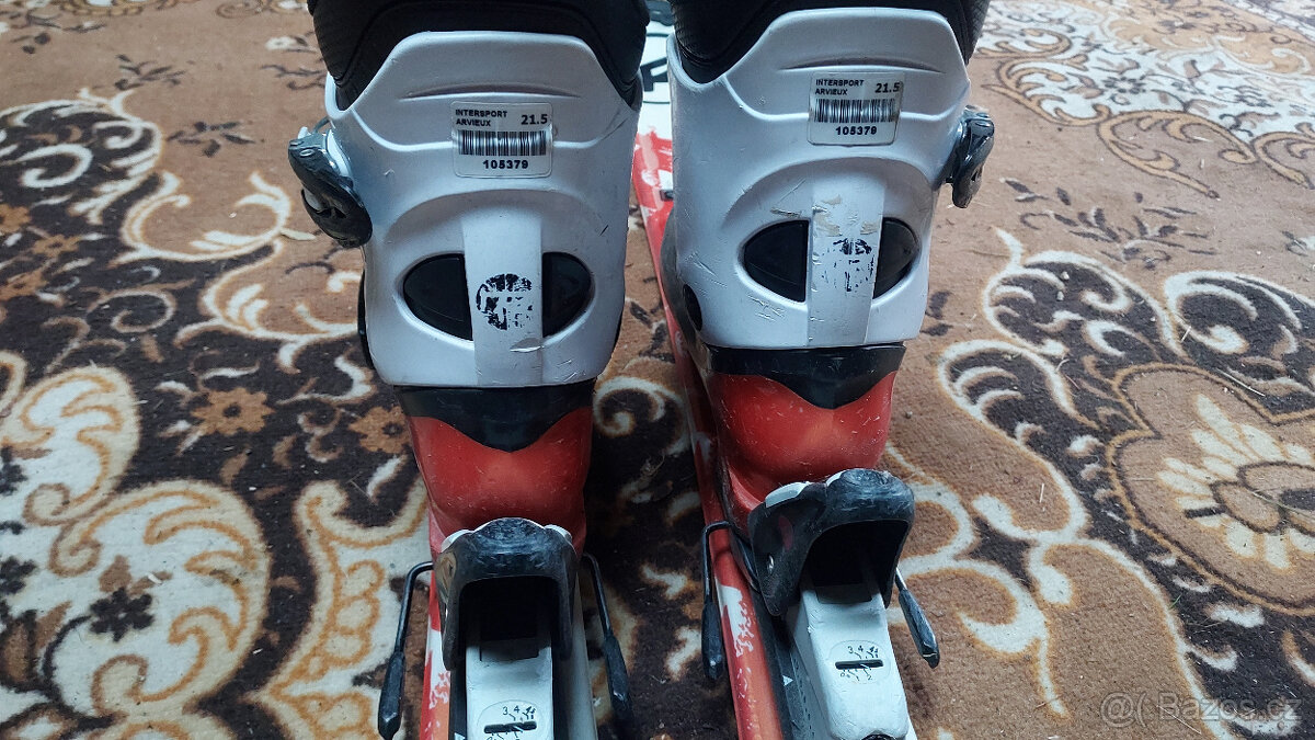 Dětské lyže 110 cm. + lyžáky 21,5 cm. ROSSIGNOL - 3