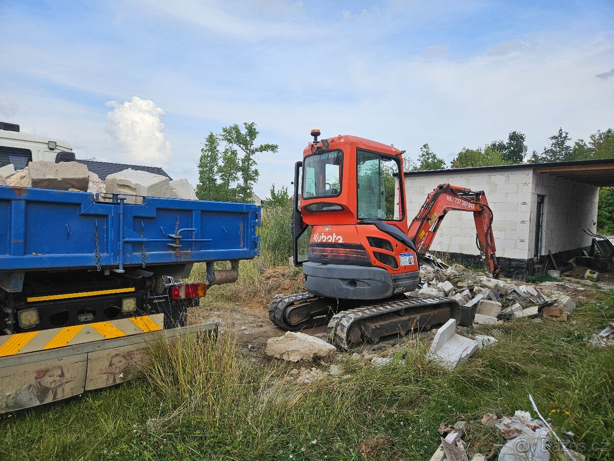 Prodám minibagr Kubota U25 - 3