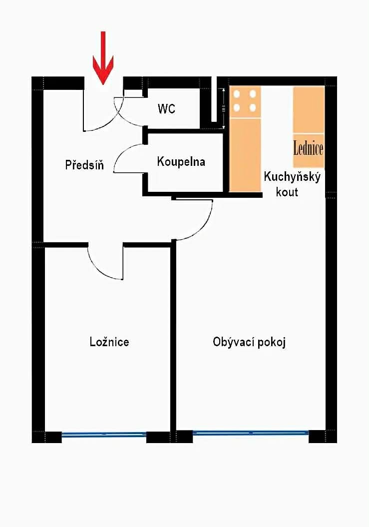 Pronájem 2+kk - 3
