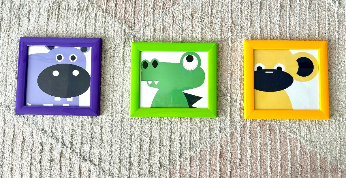 Sada 3 Ks dětských obrázků do pokoje 22x19 cm - 3