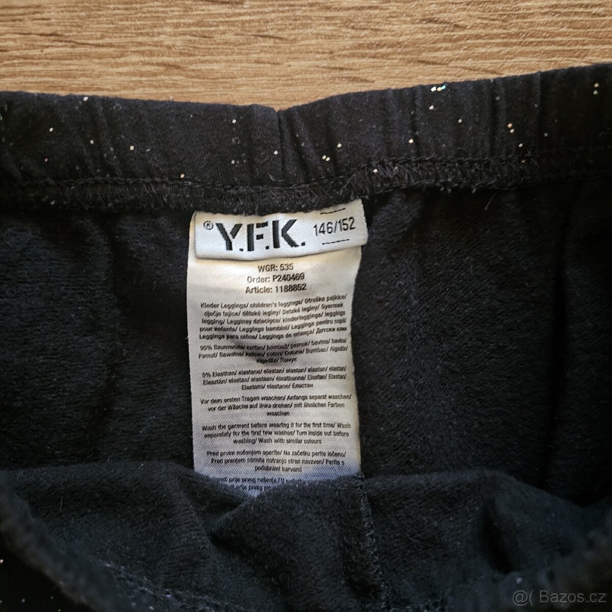 Dívčí teplé leginy se třpytkami vel. 134/140 - 3