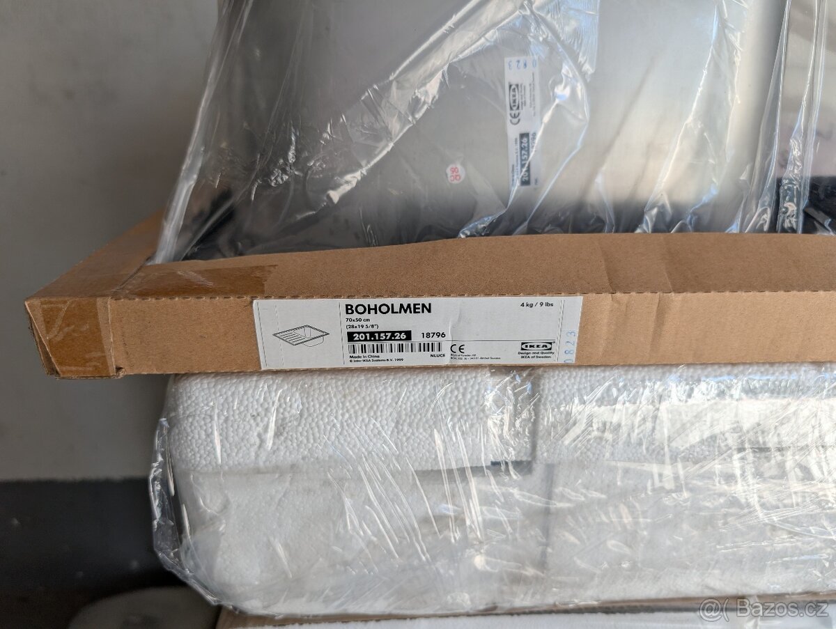 Boholmen nerezový dřez 70x50 -nový - 3