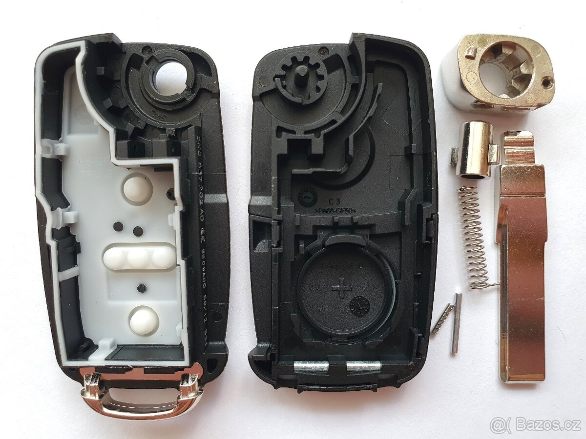 Klíč Volkswagen Škoda Seat 2 / 3 tlačítka. Cena za 1 kus = - 3