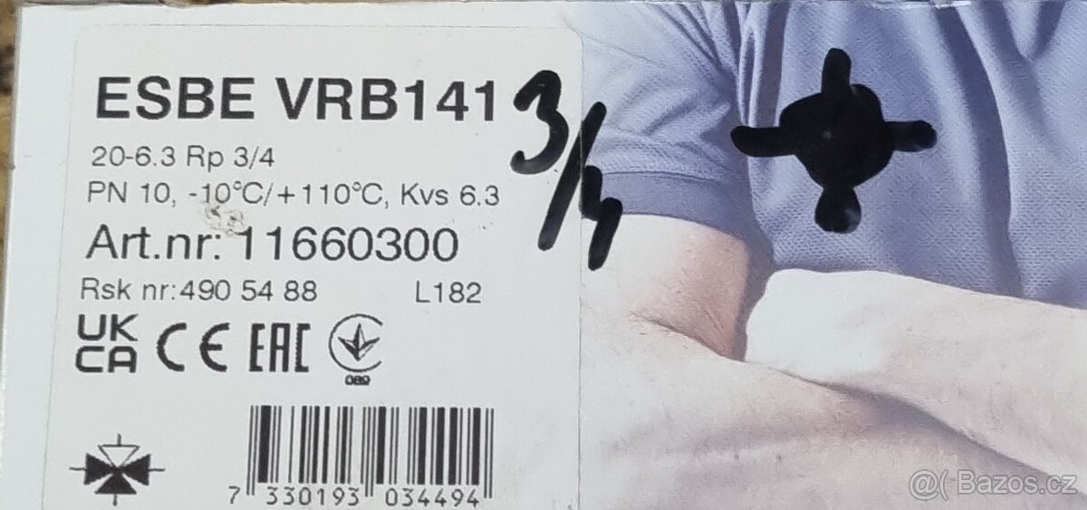 Čtyřcestný ventil 3/4" VRB 141 ESBE - 3