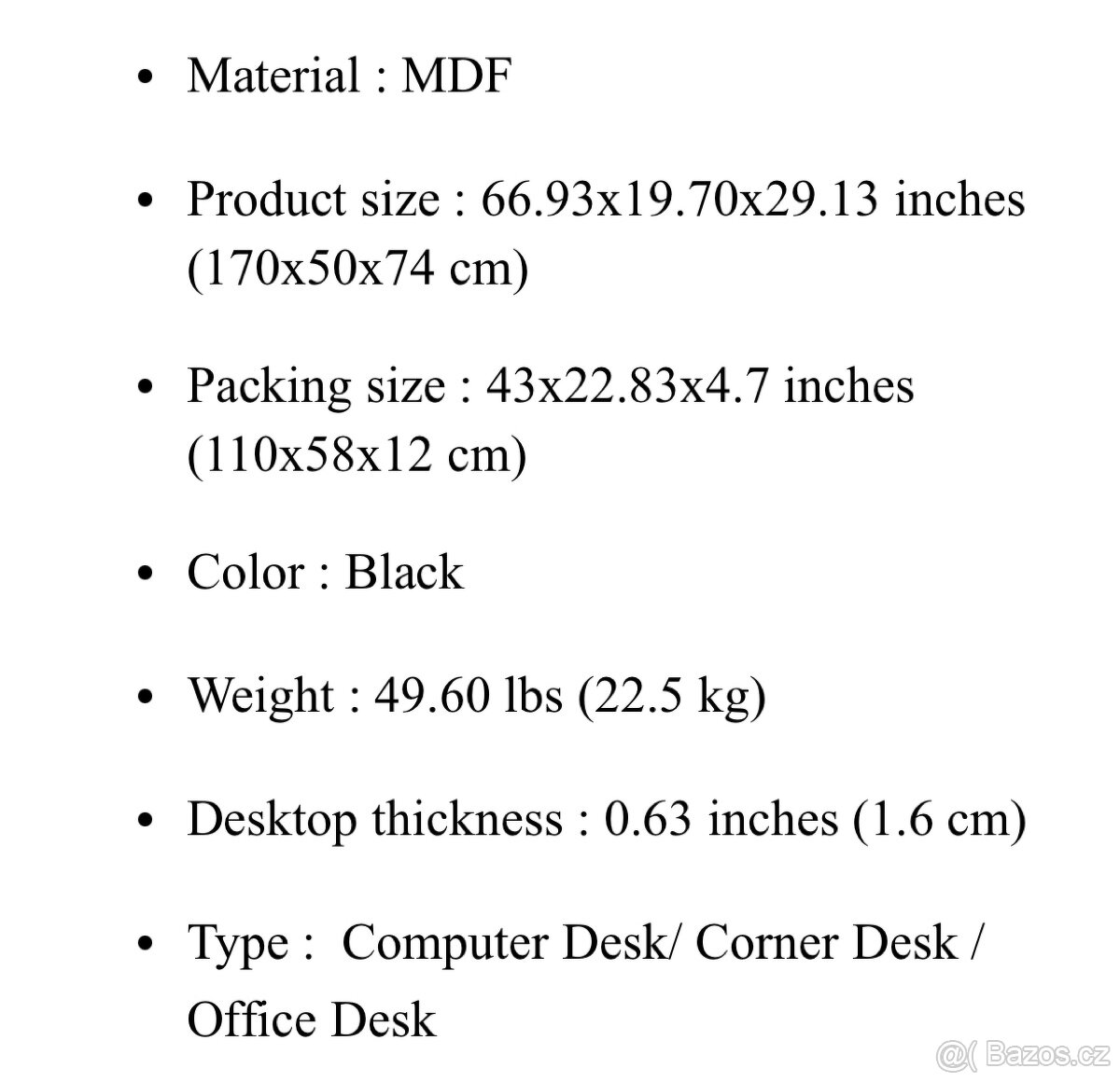 Otočný černý PC stolek - 50x102x75x100cm - 2 ks - NOVÉ - 3