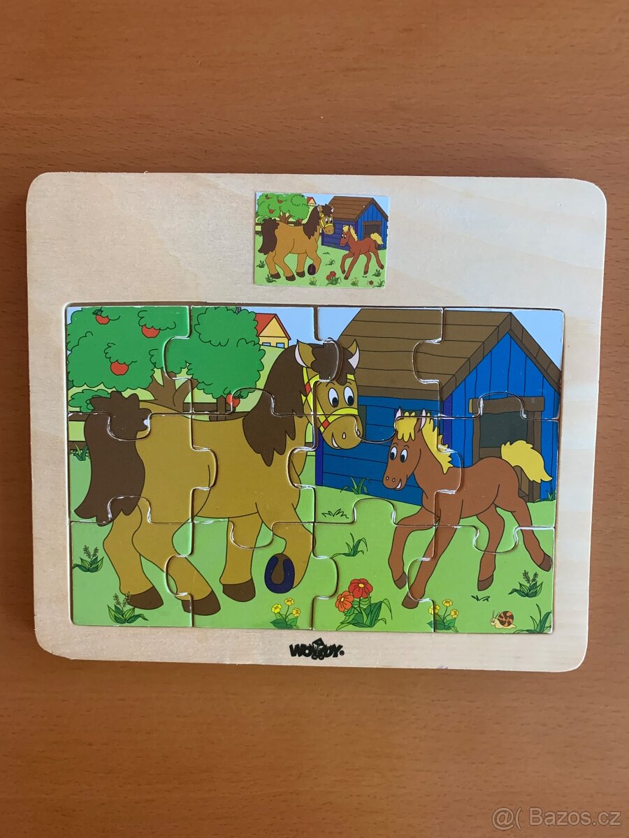 Dřevěné dětské puzzle a pexeso - 3
