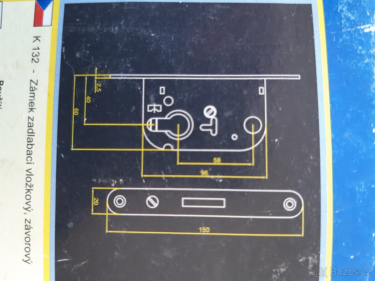 Zadlabací zámek HOBES K 132 - 3