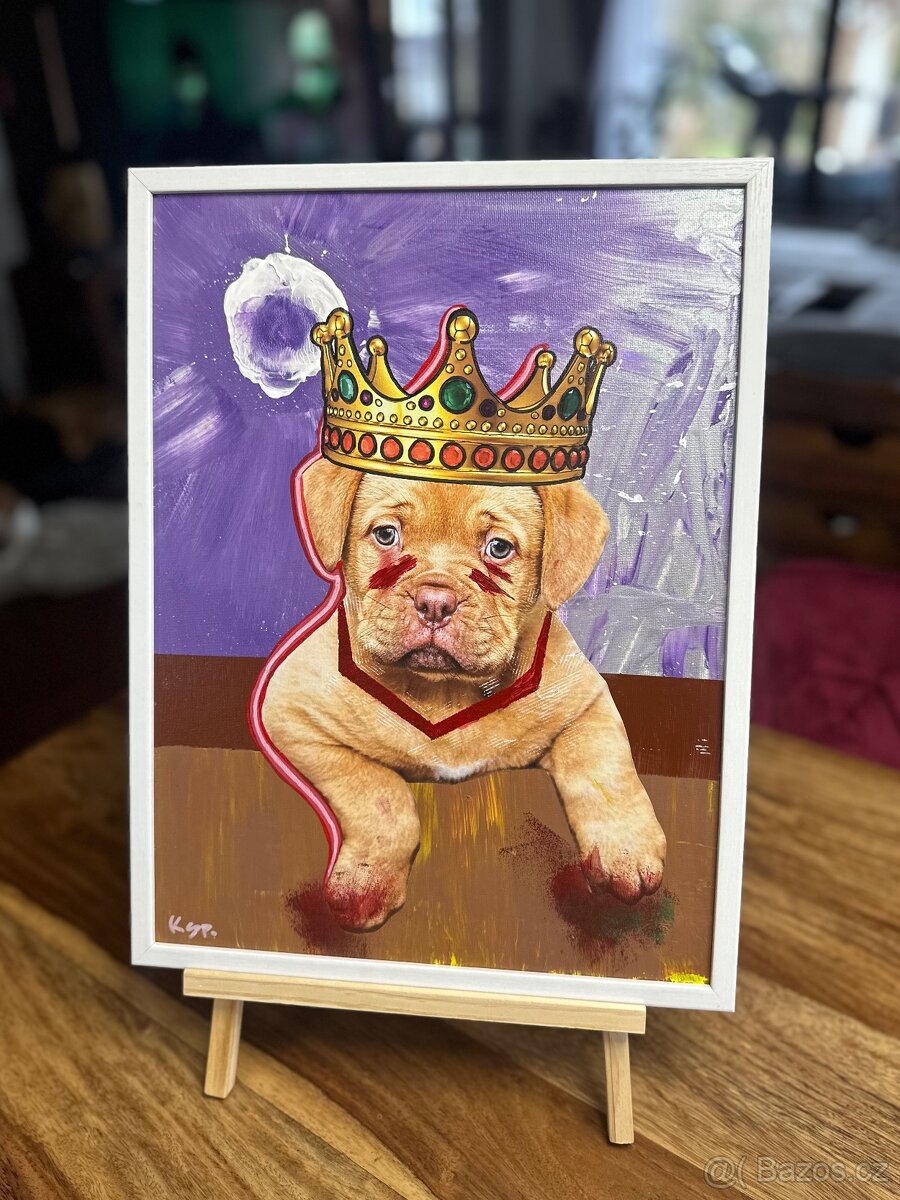 Set obrazů psů, mix technika, Akryl - 3