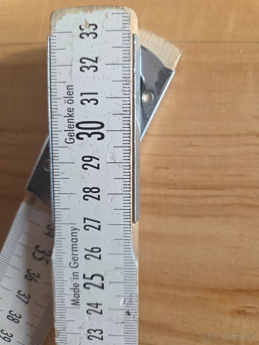 Dřevěná nivelační - geodetická lať - 2 m - 3