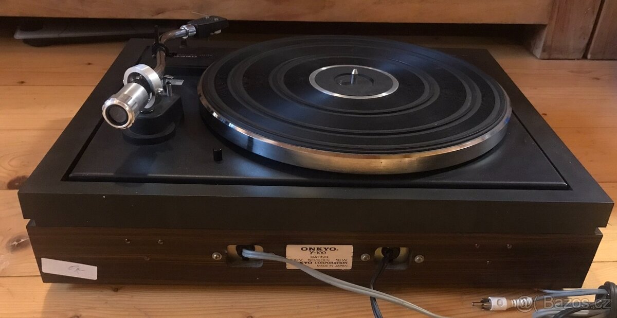 VINTAGE JAPONSKÝ GRAMOFON ONKYO Y-100 ( 1973) VE DŘEVĚ - 3