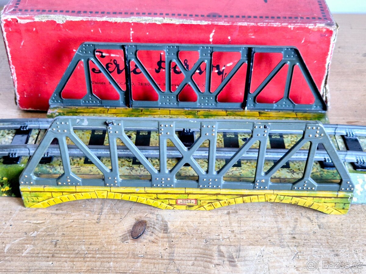 Vláčky - viadukt, Hornby, No1, Francie, 1930, pro rozchod 0 - 3