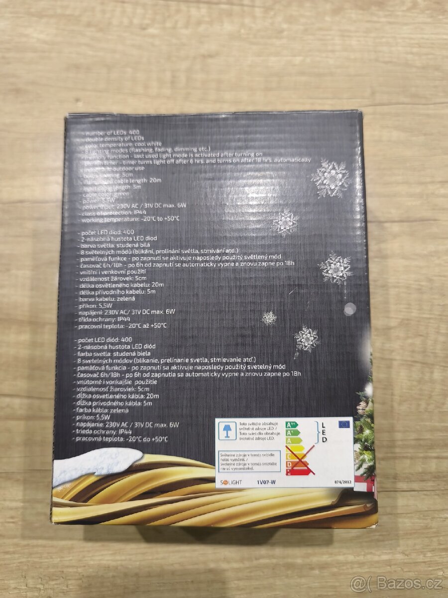 Vánoční řetěz Solight 400 LED - 3