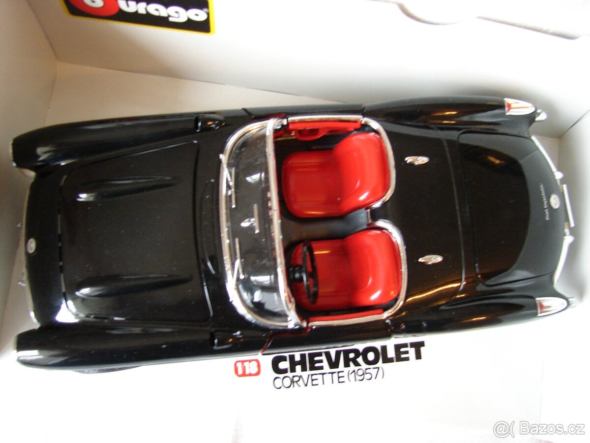 1:18 BBURAGO - Chevrolet Corvette C1 (1957) černá - 3
