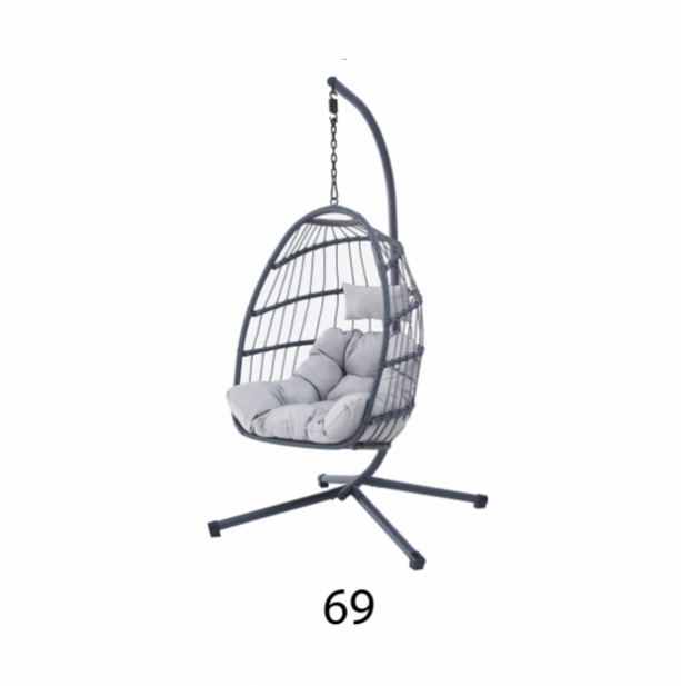 Závěsné křeslo (houpačka) šedá barva - 3