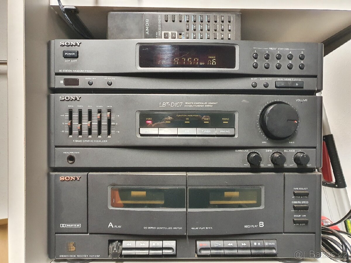 prodám věž Sony LBT D107 s dálkovým ovládáním - 3