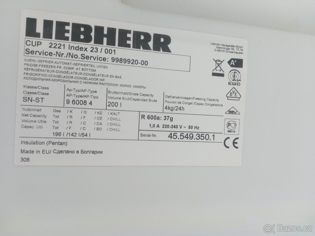 Lednička Liebherr kombinovaná ( 2 šuplíky ) - 3
