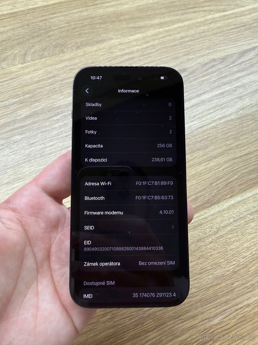 iPhone 14 Pro, 256GB, Space Black - 100% stav - 3