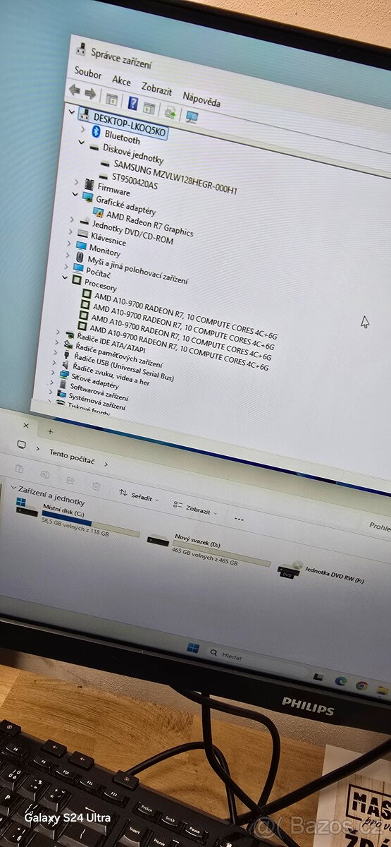 Menší počítač HP Ryzen Windows 11 - 3