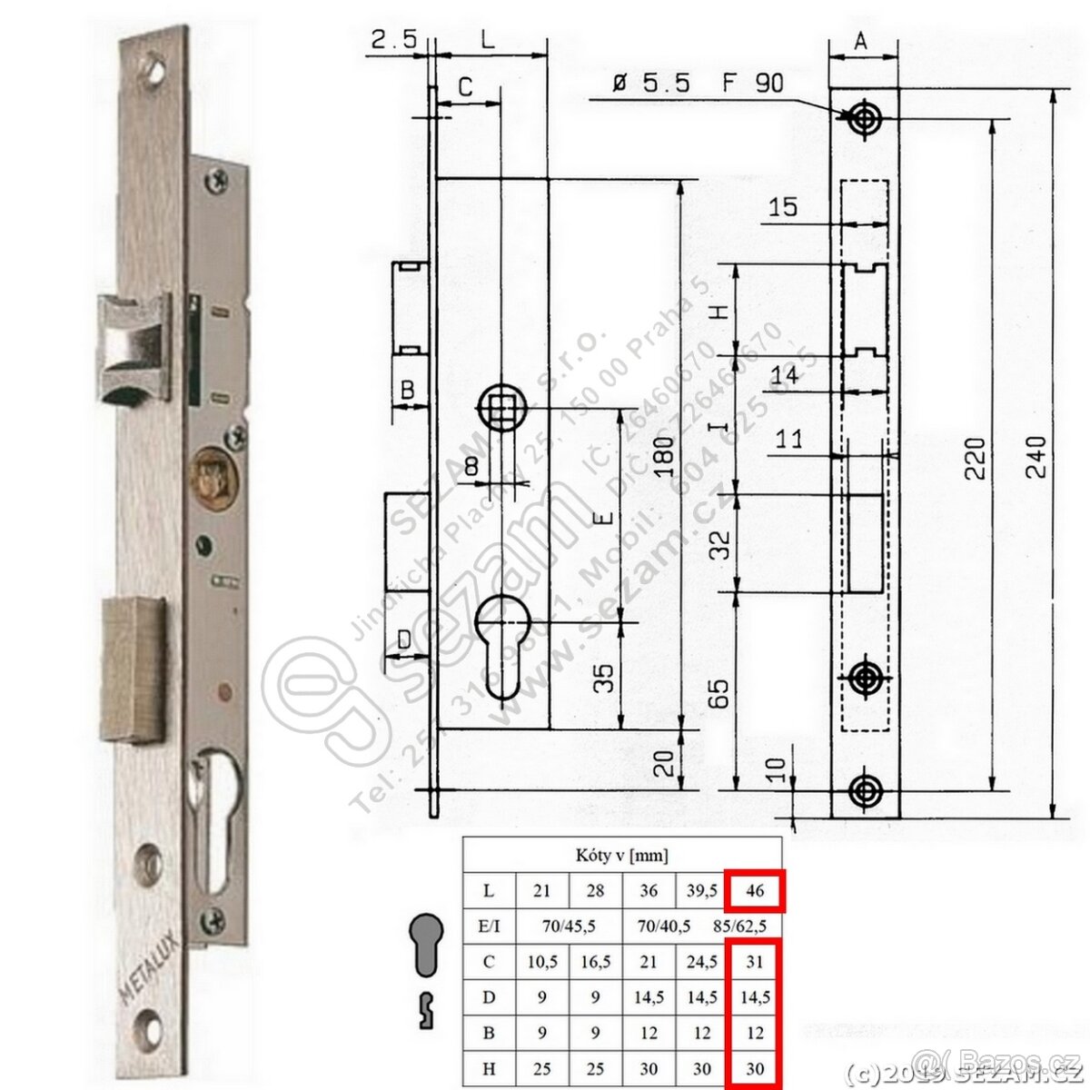 Metalux zámek - 3