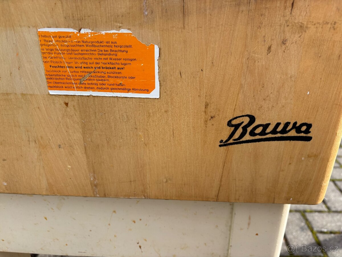 Řeznické vybavení, špalek, sekera, nože - 3