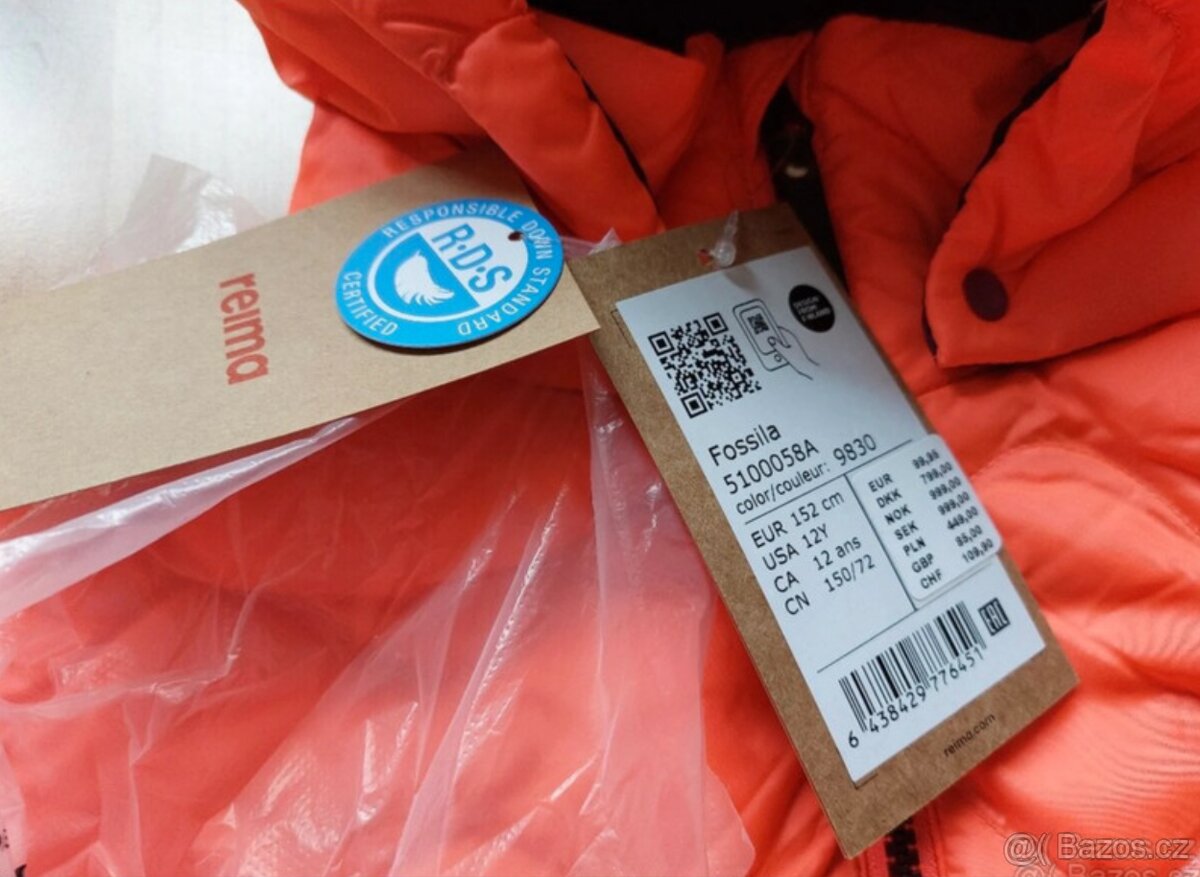 Nová dětská přechodová péřová bunda Reima,152 - 3