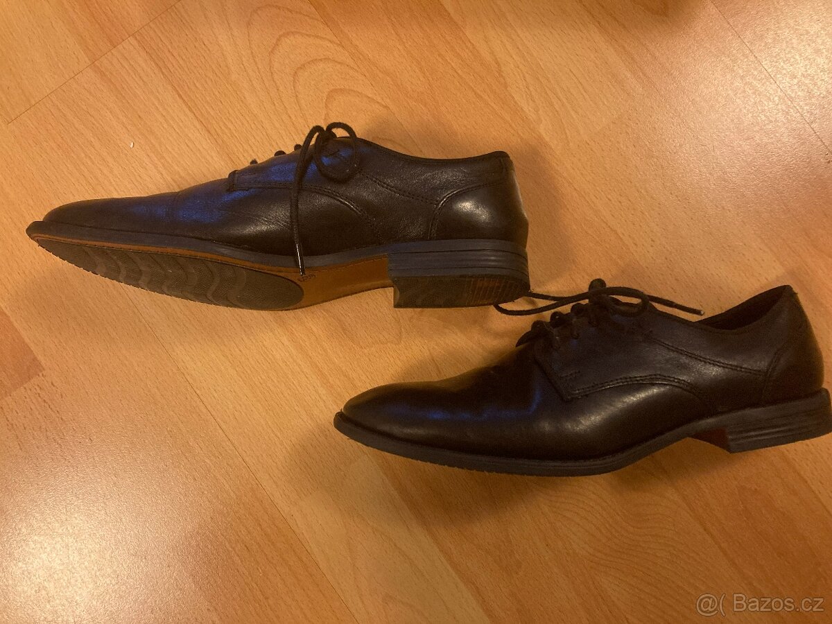Černé kožené společenské boty vel. 38 - 3