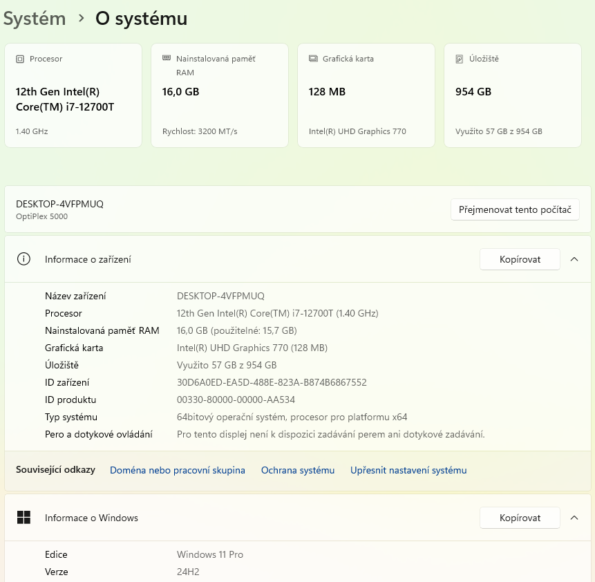 DELL Optiplex 5000 Micro - i7 12700T / 16G RAM / 1TB NVMe - 3