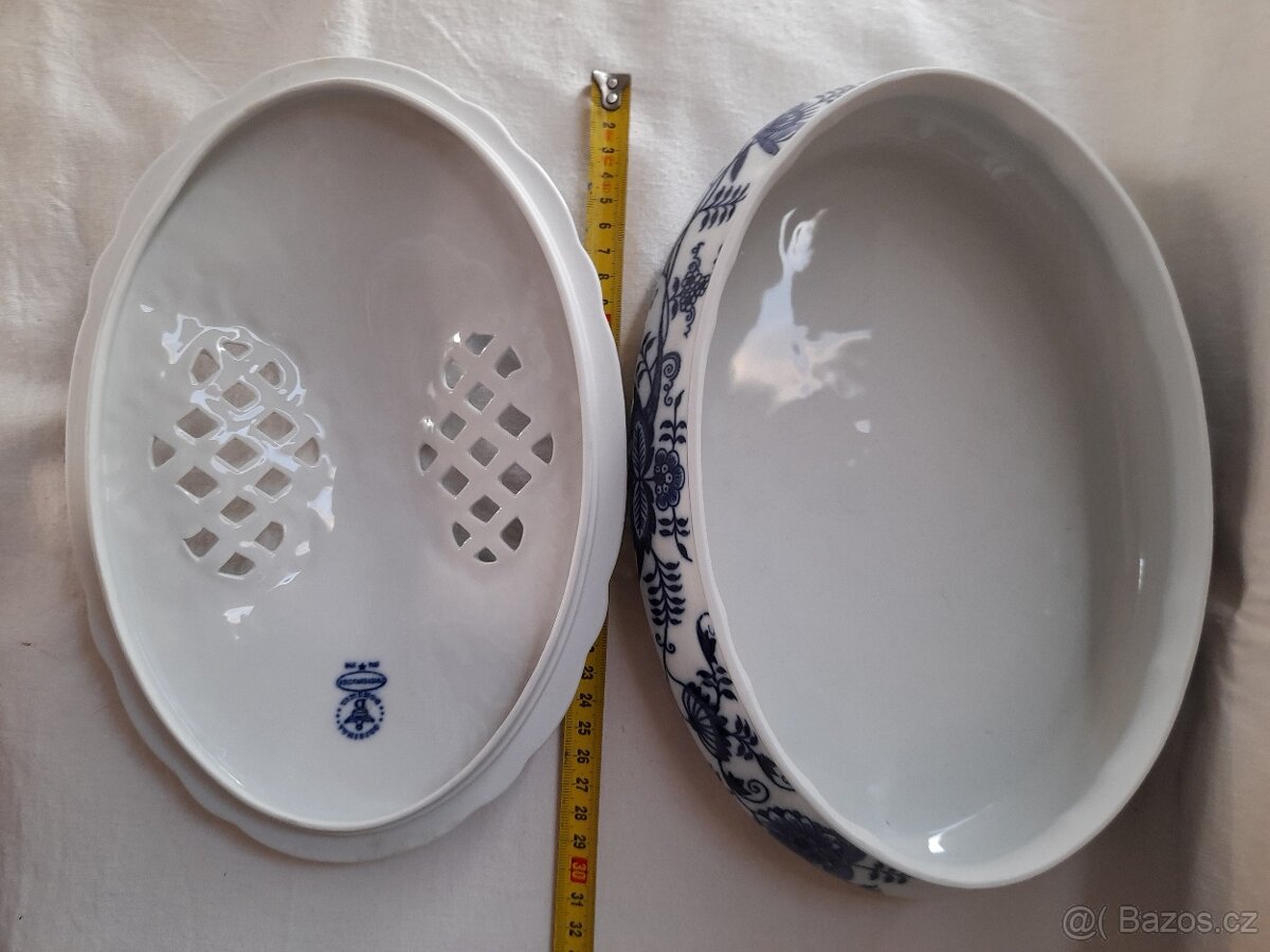 Prodám originál cibulák Bonboniéra oválná na 1 kg s víkem - 3