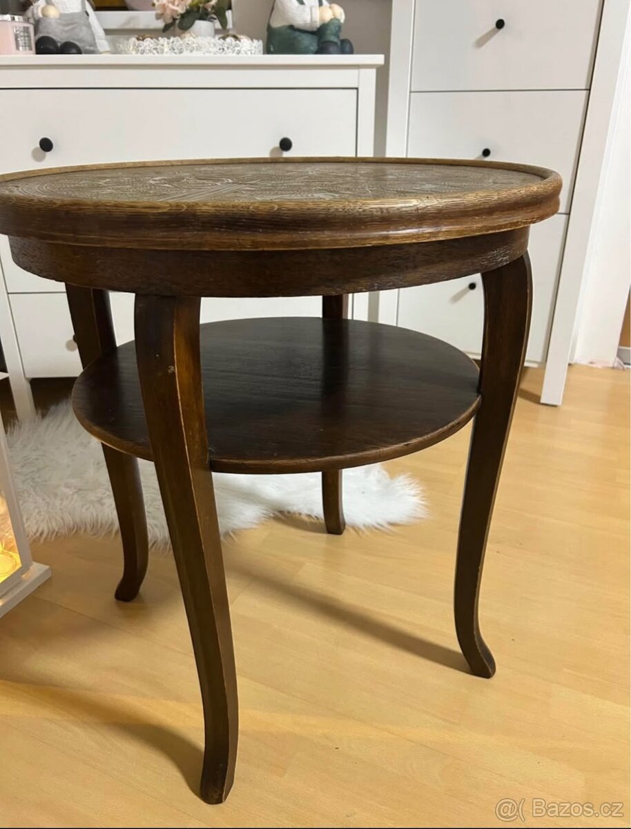 Starožitný mosazní štůl - 3
