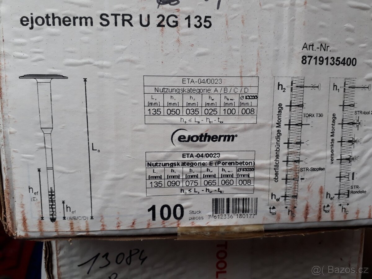 FASÁDNÍ HMOŽDINKY EJOTHERM -- STR U 2G -- 115--135 - 3