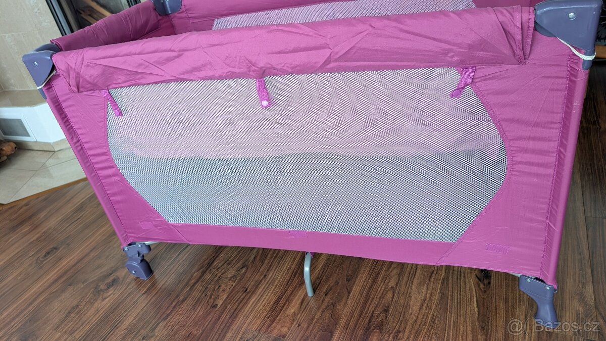 Cestovní postýlka růžová - 3