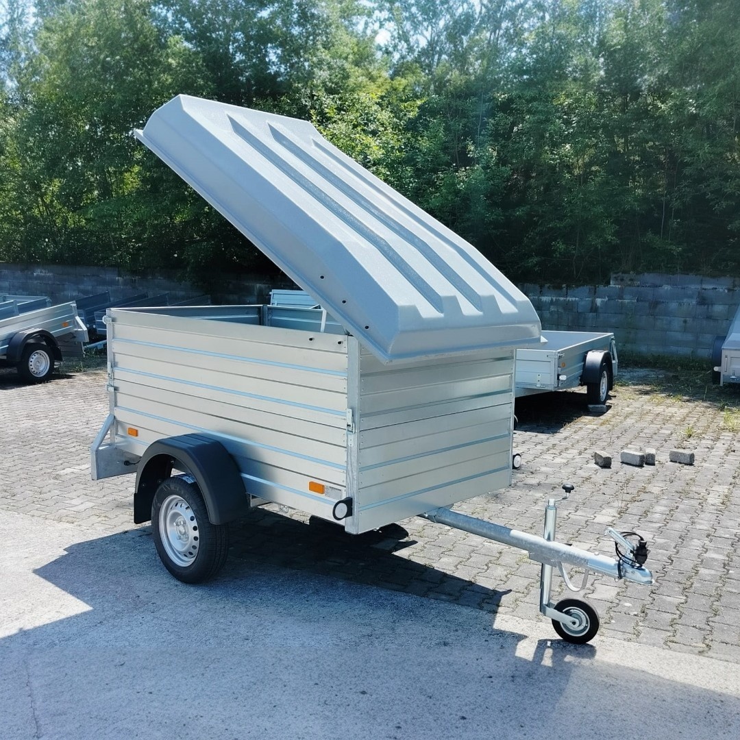 Přívěsný vozík -nástavba +uzamykatelné víko 2,06mx1,11mx1,0m - 3