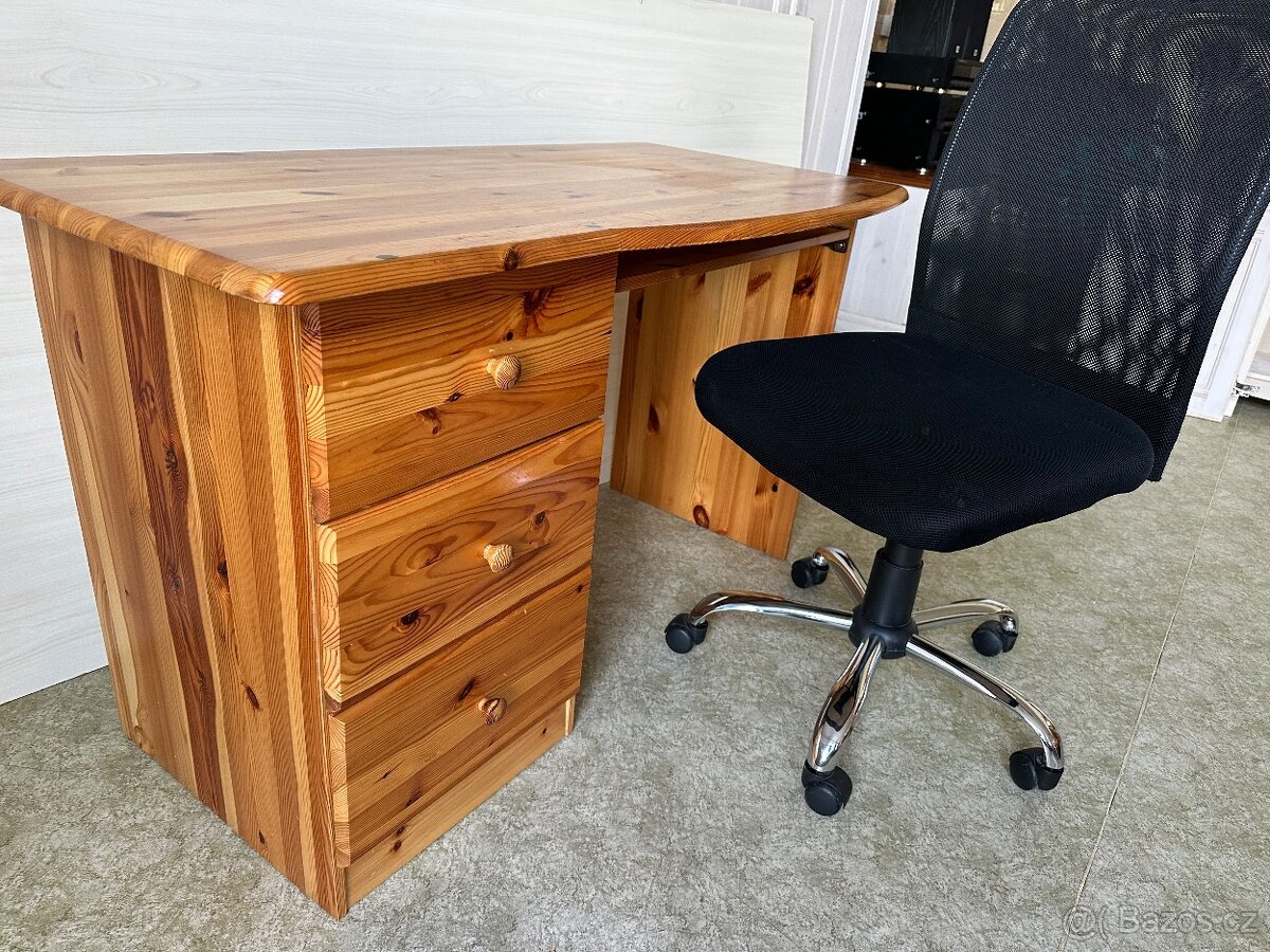 Masivní psací stůl 120x60cm - 3