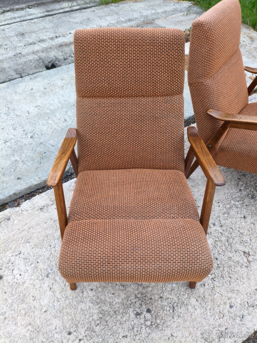 Párová Retro křesla v původním stavu - 3