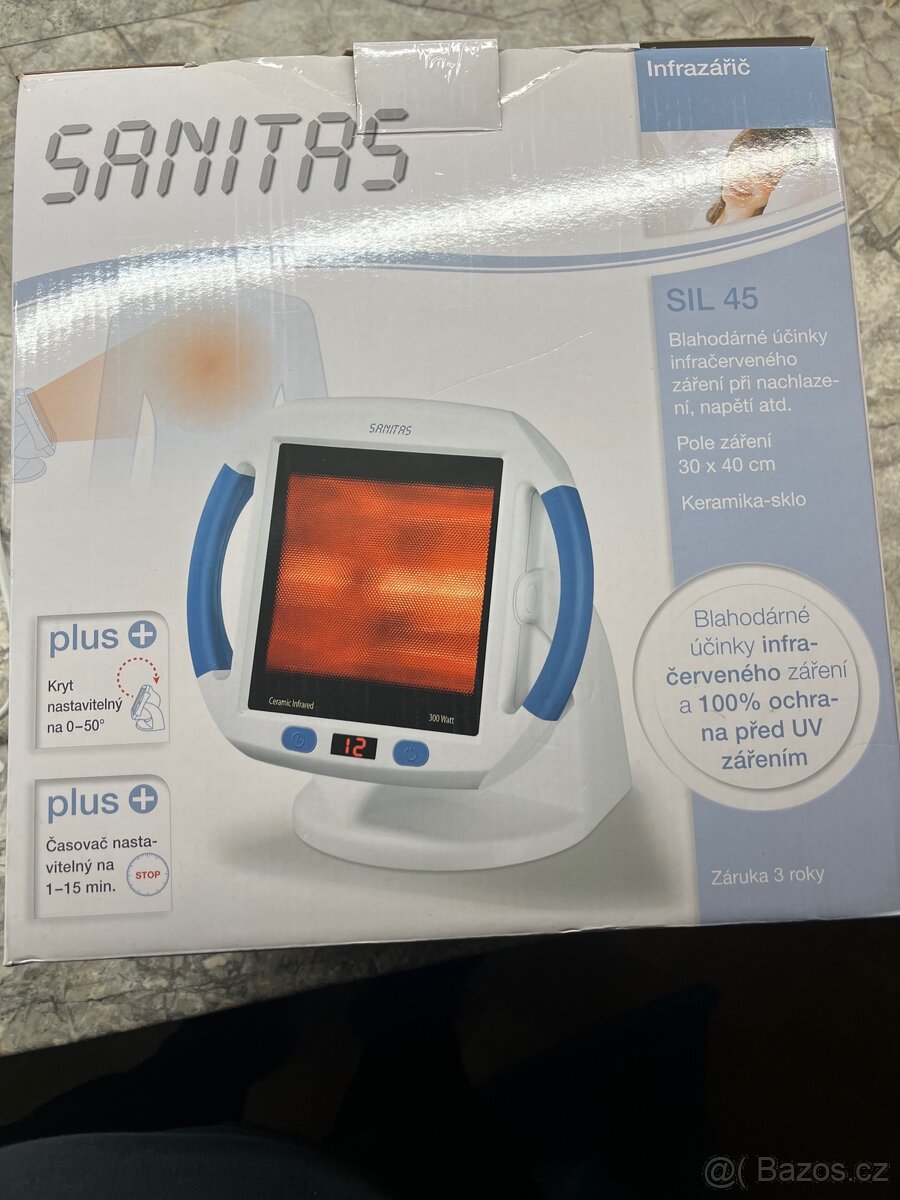 Infračervená lampa Sanitas SIL 45 - Prohřívací terapie 300W - 3