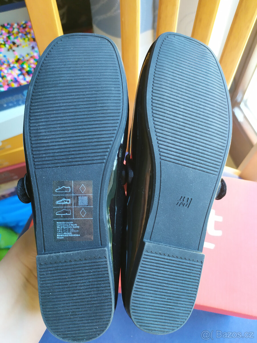 Nové lakované balerínky, H&M, vel. 32 - 3