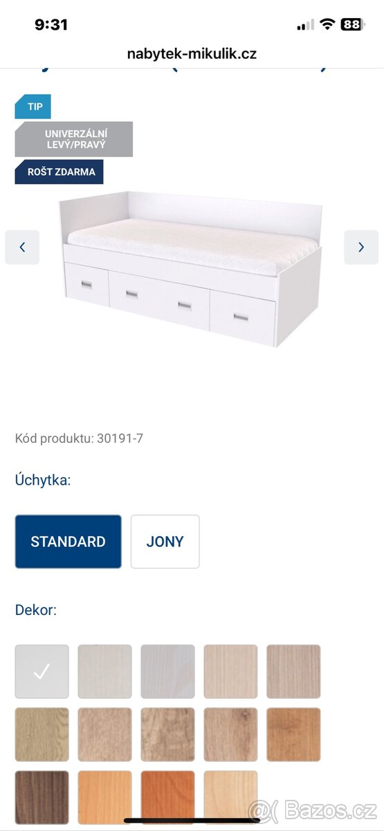 Dvě Nemo postele 90x200 2ks ( lze prodat i po kuse) - 3