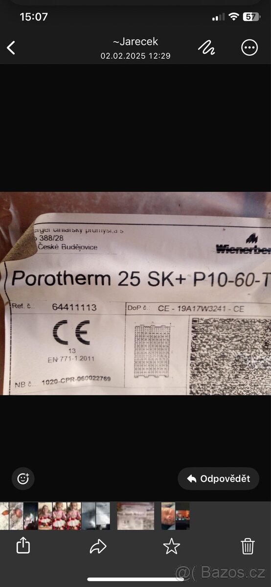 Cihly Porotherm 25 SK+P10-60-T - 3