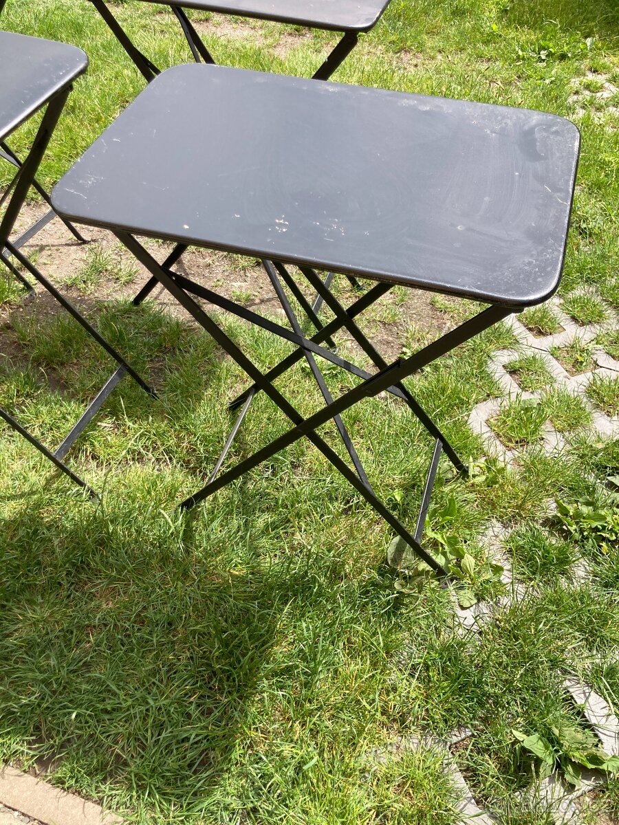5x Skládací kovový stůl Bistro - Fermob - 37x57 cm - 3