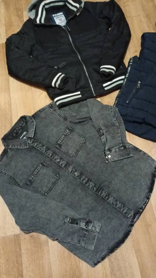 Zimní bunda, vesta, košile vel.158 - 3