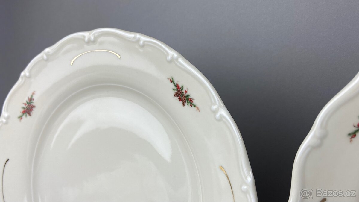 Vánoční porcelánová sada talířů, 18d. Sada talířů NOVÁ - 3
