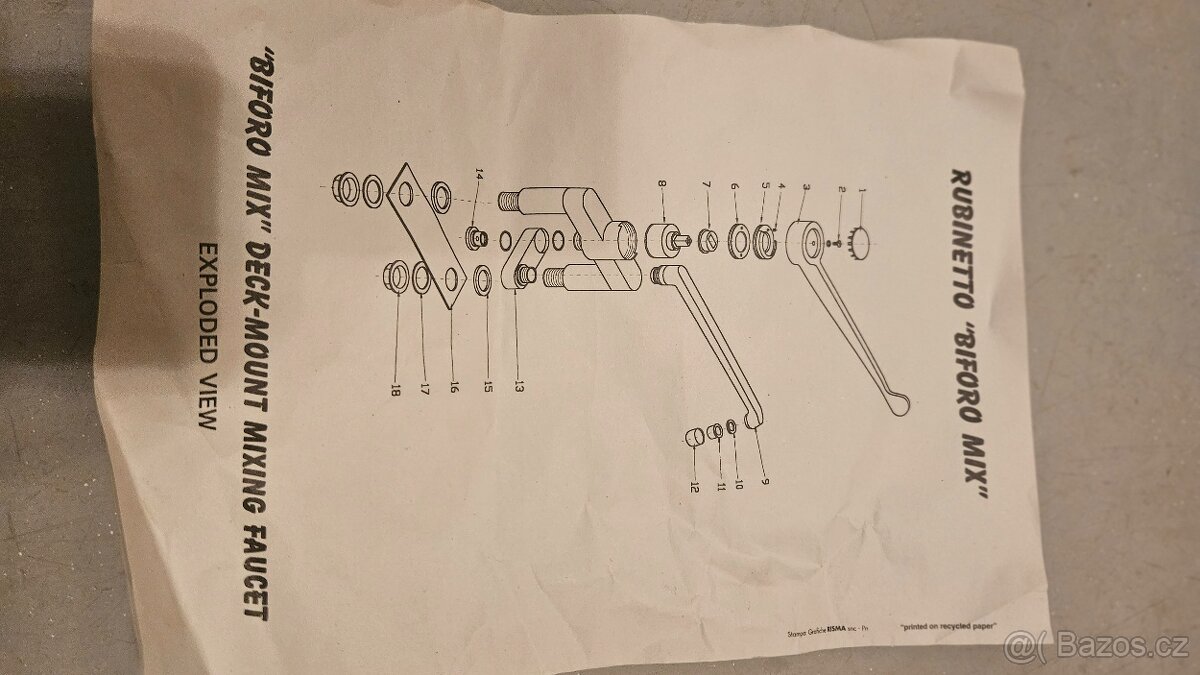 Vodovodní dřezová baterie profi gastro dvouotvorová Zanussi - 3