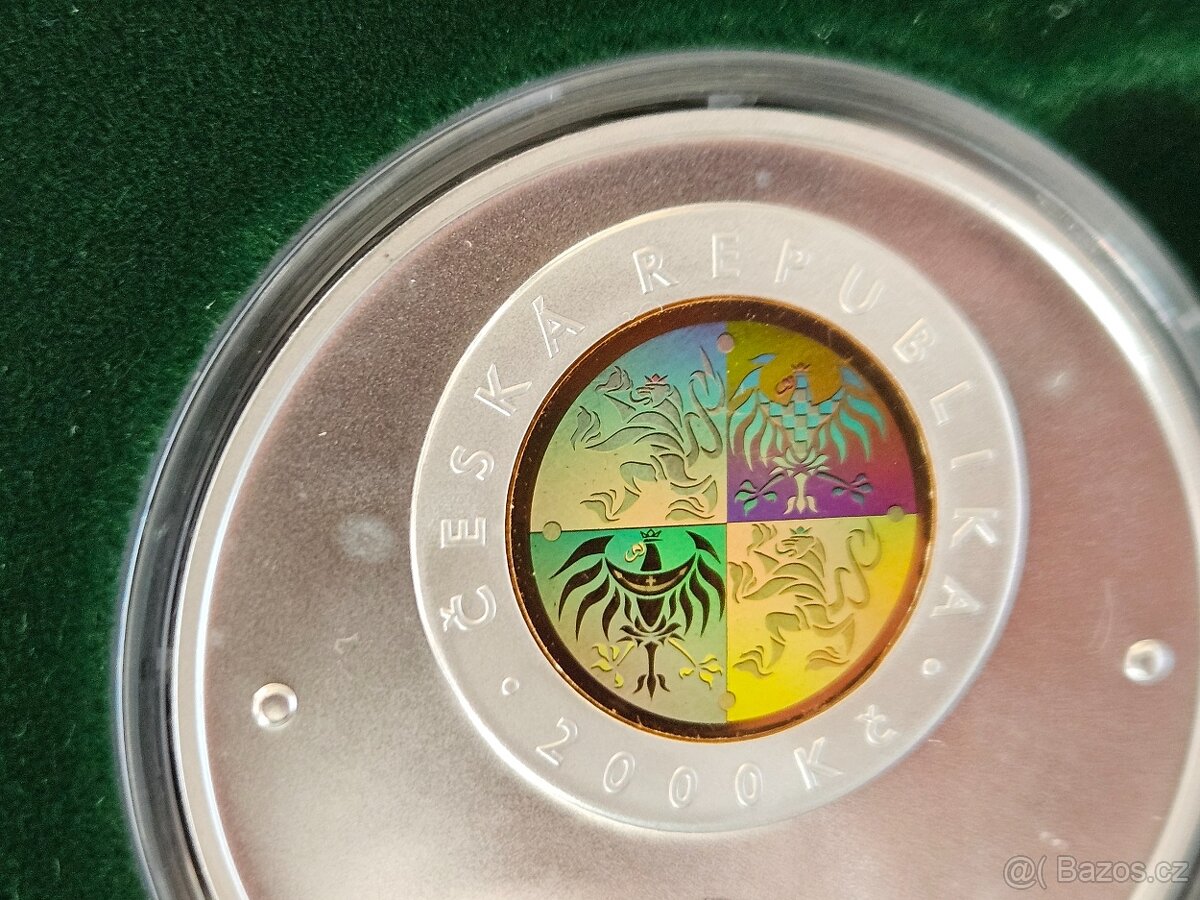 2000 Kč 1999 stříbrná mince Konec milénia - 3