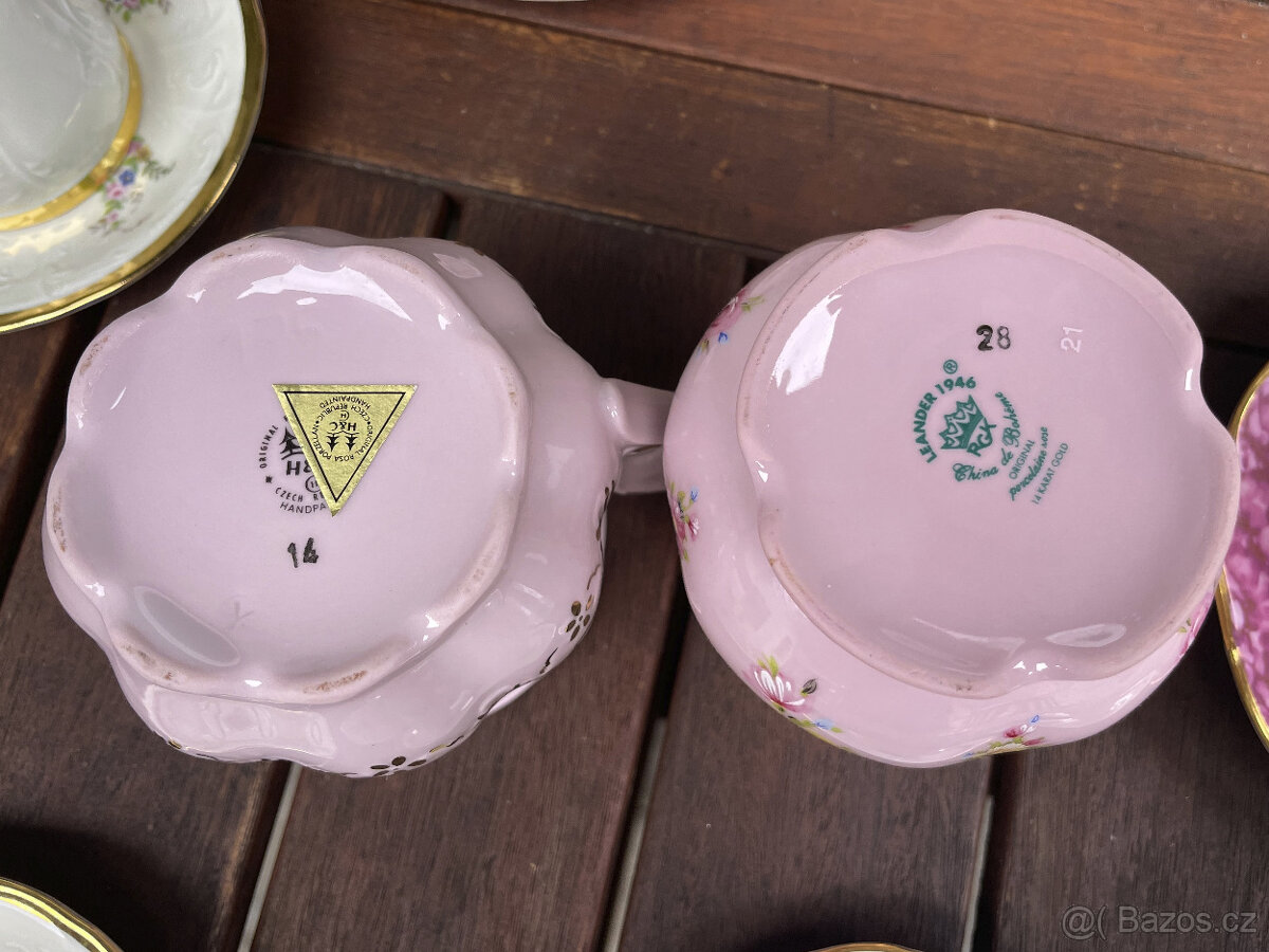 Znač.československý ručně vyráběný malovaný zlacený porcelán - 3