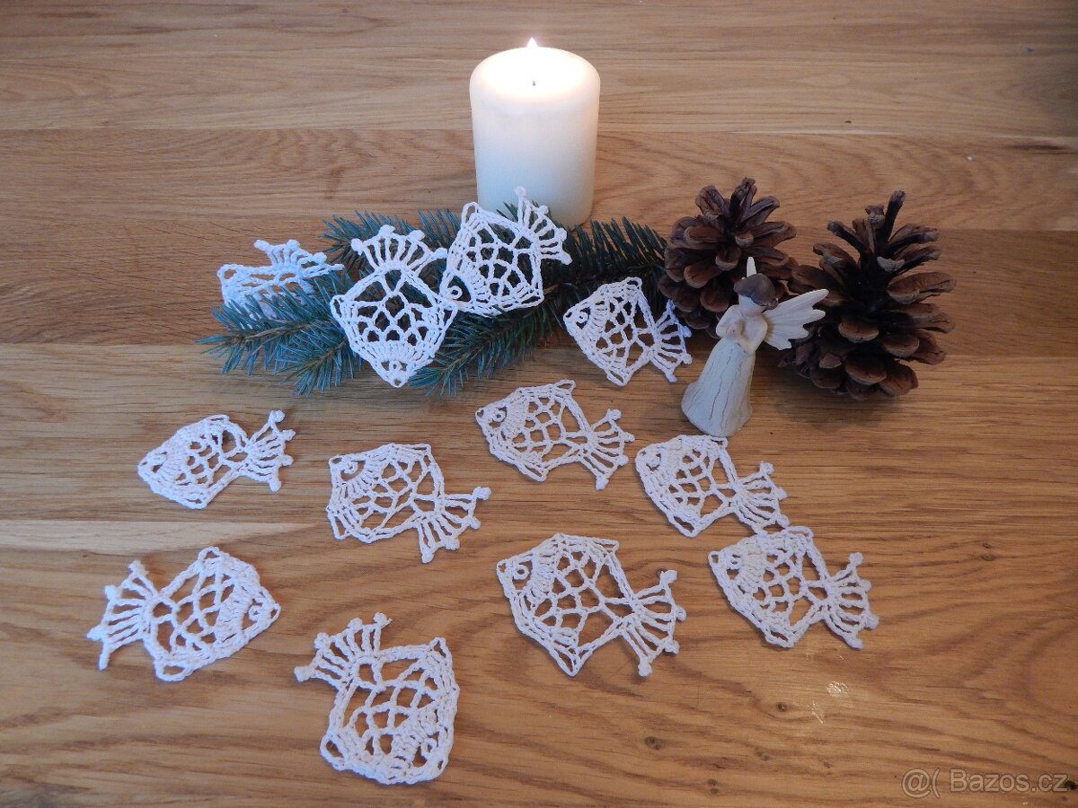Háčkované vánoční ozdoby - 3