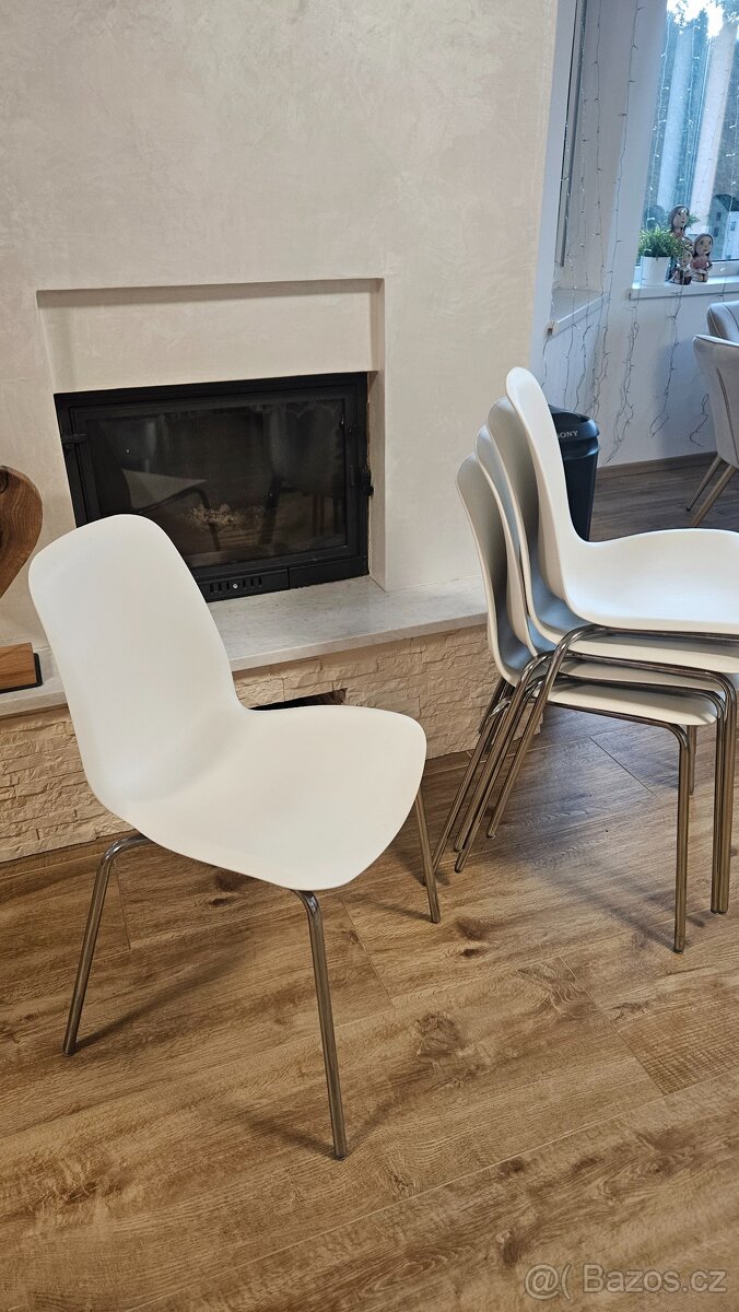 Jídelní židle Ikea bílé 5ks - 3