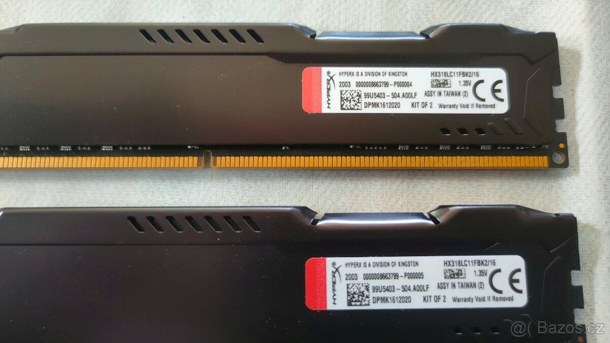 Fury HyperX 16GB DDR3 - 3
